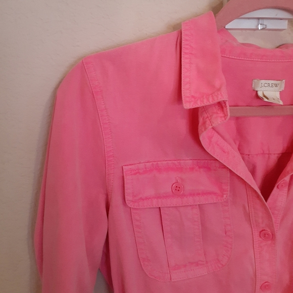 J. Crew highlighter pink drawstring dress - Picture 7 of 8